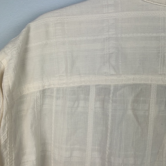 Bit & Bridle 3X plus size cotton women’s textured button down shirt - Picture 8 of 8